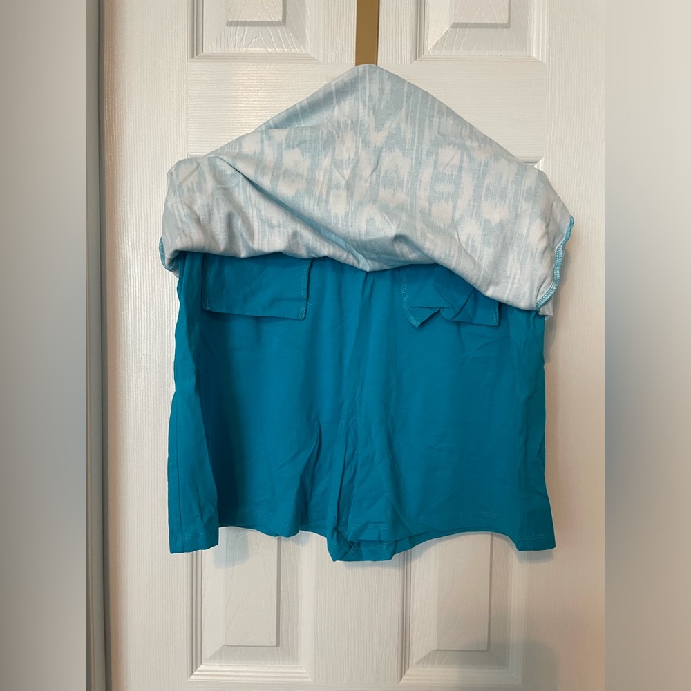 Jones New York Teal and White Patterned Sport Skort - Picture 3 of 5